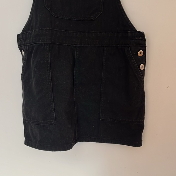 Forever 21 black denim overalls skirt - small - Picture 4 of 8